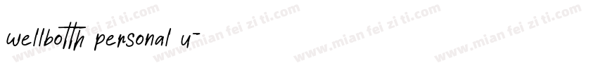 wellbotth personal u字体转换